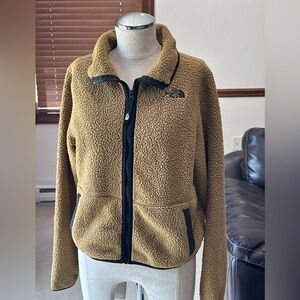 The North Face Tan Teddy Jacket Plush Fleece Outdoor